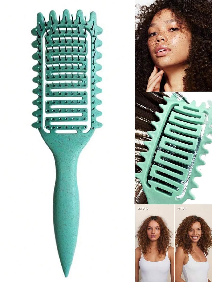 由 Candybrush 设计的 1 件卷发造型刷，塑造和定义女性卷发，用于梳理和造型的卷发造型刷，减少拉扯和卷发分离，打造明确的卷发，适合所有头发类型