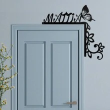 1 Mảnh Kim Loại Tùy Chỉnh Bướm Và Cành Lá Cửa Góc Trang Trí, Khung Cửa Góc Nghệ Thuật, Đồ Trang Trí Tường Kim Loại Thanh Lịch, Trang Trí Nội Thất, Nghệ Thuật Tường Hiện Đại, Trang Trí Nội Thất - phong cách 1 - Xem 4