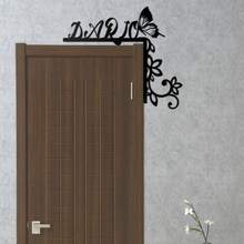 1 Mảnh Kim Loại Tùy Chỉnh Bướm Và Cành Lá Cửa Góc Trang Trí, Khung Cửa Góc Nghệ Thuật, Đồ Trang Trí Tường Kim Loại Thanh Lịch, Trang Trí Nội Thất, Nghệ Thuật Tường Hiện Đại, Trang Trí Nội Thất - phong cách 1 - Xem 2