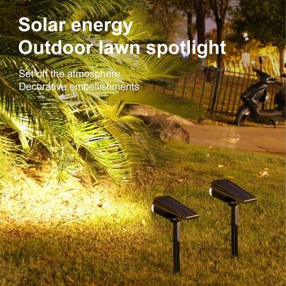 2-in-1 Solar LED Scheinwerfer, superhelle mehrfarbige Außenbeleuchtung für Landschaft, geeignet für Baum, Hof, Garten, Villa Dekoration, Wegbeleuchtung