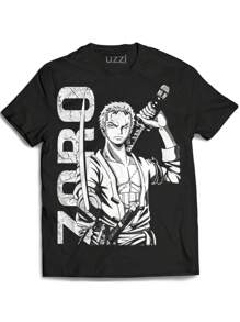 Camiseta Roronoa Zoro Camisa One Piece Luffy Blusa de Anime PB Anime Japones Camiseta de Desenho Animado Otaku Geek Nerd Otome Camiseta Unissex Masculino Feminino 100% Algodão Top Premium Streetwear Lançamento Varias Cores!! Plus Size