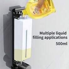 升级版皂液器，建议与水一起使用以防止堵塞。无孔皂液器、洗发水、沐浴露分配器、洗手液容器，适用于浴室、卫生间、酒店、厨房、浴室收纳和储物 - 多色 - 查看 2