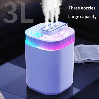 YTWO Large Mist Volume Humidifier, Household Three Spray Heads Water Aromatherapy Atomizer Bedroom Air Humidifier,All Cottoncoresmust Be TakenCome Outand Soak Inthe Water At Least 3/5minutes