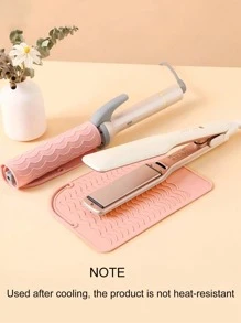 1 pièce Rouleau de rangement en silicone - Rose (taille unique)/Blanc/Gris, idéal pour les fers à cheveux et les outils de coiffure (à utiliser après refroidissement, non résistant à la chaleur)
