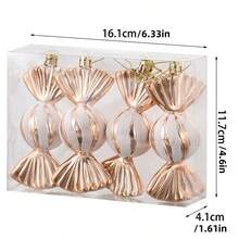 4 đồ trang trí kẹo nhựa mạ điện dùng cho ngày lễ, không cần điện, trang trí tiệc tại nhà và bếp, tủ trưng bày, mô phỏng không khí ngày lễ - Nhiều màu - Xem 3