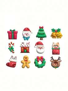 1 Bộ lọ đựng phần thưởng bằng gỗ Giáng sinh cổ điển, Thiết kế sáng tạo với chuông Giáng sinh, Ông già Noel, Hoa văn cây thông Noel, Lọ đựng phần thưởng học tập và tự giác, Quà tặng trang trí nhà tinh tế cho bạn bè - Nhiều màu - Xem 4