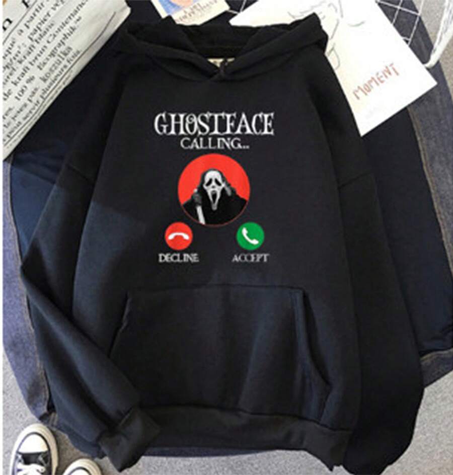 Horror Panic Sweatshirt: Style And Comfort In A New Spooky Connection - màu đen - Xem 1