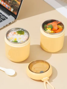 Cốc ăn sáng có nắp và thìa, cốc đựng sữa đậu nành, cốc đựng cháo, cốc đựng yến mạch, cốc dùng được với lò vi sóng, cốc đựng sữa chua di động, cốc đựng nước mang đi - Màu sắc đa dạng - Xem 9