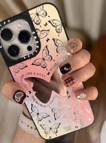 Ốp lưng điện thoại di động Mirror Tify Butterfly Model Cute Girl Ốp lưng điện thoại di động phải có Ốp lưng điện thoại di động Idol Same Ốp lưng điện thoại di động sáng tạo Ốp lưng điện thoại toàn phần - Nhiều màu - Xem 4