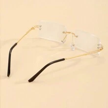 1 Stück Modische eckige Rahmen Klarglas Brille für Herren, geeignet für den täglichen Gebrauch