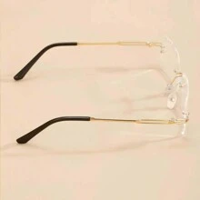 1 Stück Modische eckige Rahmen Klarglas Brille für Herren, geeignet für den täglichen Gebrauch