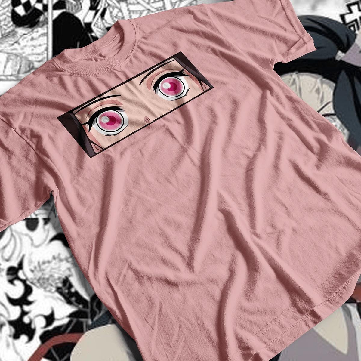 Playera Nezuko D. Slayer anime - Rosa Pálido - Ver 1