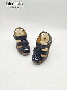 全新夏季男童休闲功能凉鞋，软底防滑幼儿沙滩鞋 - 黑色 - 查看 8