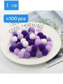 100/200Pcs 1cm/1.5cm Assorted Pompoms Multicolor Valentine Day Arts And Crafts Fuzzy Pom Poms Balls For DIY Creative Crafts Decorations, Christmas Gift Ideas, DIY Christmas Ornaments - Multicolor - View 12