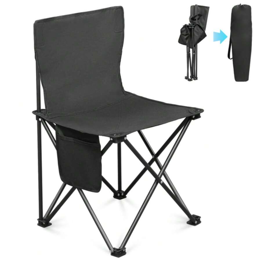 4 Pack Folding Camping Chairs With Carrying Bag, Lawn Chairs Camp Chair