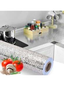 Silver Waterproof Adhesive Aluminum Foil Stove Wall Protector - 銀色 - 查看 1