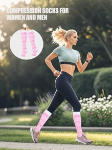 4 Pairs Non-Slip Compression Socks|High Support For Travel/Sports|Holiday Gifts Unisex - Multicolor - View 6