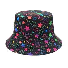 Mũ xô thời trang có thể đảo ngược in hình ngôi sao, mũ du lịch ngoài trời dành cho cả nam và nữ - Ngôi sao - Xem 9