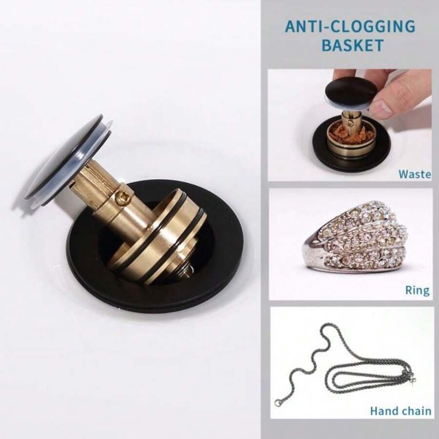 Stainless Steel With Overflow AntiClogging For Vessel Sink Lavatory