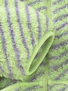 Balabala 男孩和女孩珊瑚绒大衣 2024 年冬季可爱时尚外套 - 綠色 - 查看 7