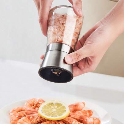 Pepper Grinder Manual Sea Salt Peppercorns Grinding Bottle Black And White Pepper Powder Grinding Artifact Seasoning Jar