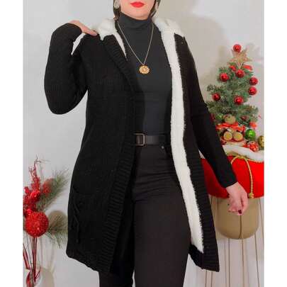 ensamble forrado tejido  abertura al frente manga larga cuello camisero