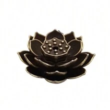 Soporte mini de loto dorado para incienso aromático, quemador de incienso con aroma a loto para el hogar, accesorios para ceremonias de té, soporte para varillas de incienso