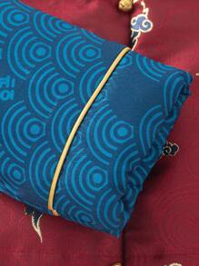 Balabala 男孩和女孩两件套新中国风2024新年服装 - 藍紅色 - 查看 6