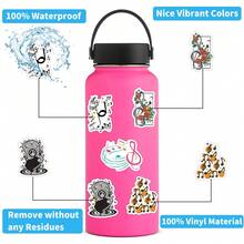 50 miếng dán nhạc cho sổ lưu niệm, nhật ký, máy tính xách tay, cản, ván trượt, bình nước, máy tính, điện thoại, phim hoạt hình, mũ bảo hiểm, nhãn dán và đề can ô tô - Nhiều màu - Xem 7