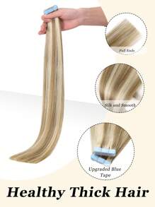 20-calowe taśmy do przedłużania włosów, włosy ludzkie, niewidoczne, bezszwowe, popielate, blond i 613, blond, 100% Remy, przedłużki z ludzkich włosów, prawdziwe włosy ludzkie, 50 g/opakowanie, 20 szt. przedłużek na taśmie