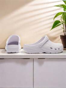 夏季海滩拖鞋 - 防滑、防臭 EVA 木屐，适合室内/室外穿着 - 白色 - 查看 5