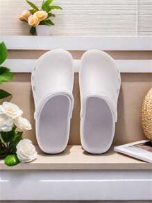 夏季海滩拖鞋 - 防滑、防臭 EVA 木屐，适合室内/室外穿着 - 白色 - 查看 6