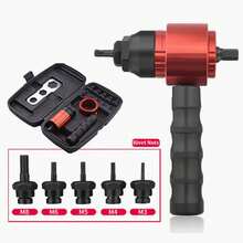 M3-M8 Electric Rivet Gun Rivet Nut Drill Bit Adapter Insert Nut Riveting Tool For Electric Drill/Hand Wrench - Red - View 1