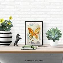 1pc Salvador Dali Wall Art & Decor Print - Gallery Wall Art - Museum Poster - Modern Surrealism Wall Art - Contemporary Wall Art - Butterfly Picture - Living Room, Bedroom - Women, Men, Housewarming Gift No Frame