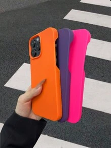 Silicone Phone Case 3pcs No-Frame Solid Color (Orange, Purple, Rose Red) Minimalist Anti-Drop Thick Phone Protective Case, Compatible With Iphone 16/16 Pro Max, XR, 7/8, IPhone 15 Pro Max, 12 Pro Max, 13 Pro Max, 14 Pro Max, 13, 14, 11, 12P, 14P, 11P, 12P, Anti-Drop Soft Shell XS.XR /78P.78GES Phone Case Waterproof Shockproof Scratch Resistant - Multicolor - View 2