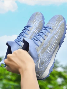 女式足球鞋，休闲镶钉专业训练鞋，女式足球运动鞋 - 淺藍色 - 查看 2