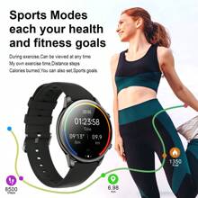 Hot New 1pc Unisex Silicone Smart Watch Band, Capable Of Dial/Answer Calls, Step Counting, Calorie Tracking, Multi-Sport Modes, Alarm, Incoming Call & Message Reminder, 1.5" Full Circle Touch Screen, Compatible With Android & IOS