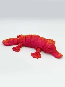 1 件可摆姿势的鸭嘴兽雕像 - 桌面和汽车装饰，3D 打印柔性关节动物模型，适合所有场合的耐用礼物 - 无需电力，无羽毛，适合圣诞节装饰