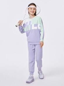 Balabala Meisjes Letter Print Sport Set 2024 Herfst Trendy Tweedelig