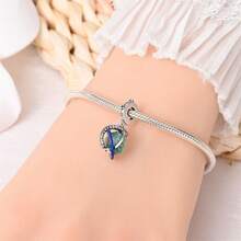 镀银夜光石猫爪饰品，夜光玻璃珠，梦幻星形水晶饰品，适合 DIY 女士手链吊坠项链首饰制作女士首饰 - 彩色 - 查看 7