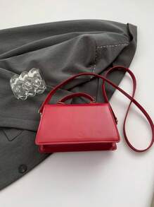 Fashionable Minimalist Solid Color Oblique Shoulder Hand-Carry Crossbody Small Square Bag For Women
