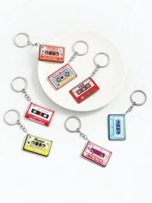 1pc Creative Retro Acrylic Colorful Tape Keychain, Bag Pendant Decoration, Holiday Creative Gift, Promotional Gift, Suitable For Daily Use Car Accessories Bag Charm School Cute Goth Y2k Bag Accessories Lanyards With Id Holder Car Accessories Bag Charms Christmas