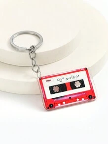 1pc Creative Retro Acrylic Colorful Tape Keychain, Bag Pendant Decoration, Holiday Creative Gift, Promotional Gift, Suitable For Daily Use Car Accessories Bag Charm School Cute Goth Y2k Bag Accessories Lanyards With Id Holder Car Accessories Bag Charms Christmas