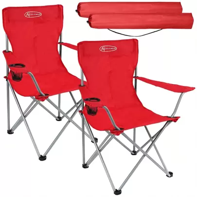  ACTIVE FOREVER Folding Camping Chairs, Outdoor Portable Garden Folding Camp Chair With Cup Holder - Lightweight 2.2kg, Comfortable Beach Chair For Camping, Fishing, Parties, Barbecue
