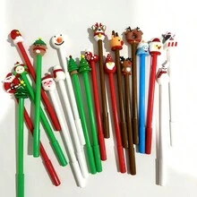 Bolígrafo de regalo de la serie de Navidad de dibujos animados, bolígrafo creativo de firma para estudiantes y oficina, artículos de papelería para exámenes, juguetes a granel para niños, regalos de Navidad para estudiantes, juguetes para niños, bolígrafos, artículos de papelería