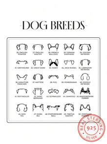 A 925 Sterling Silver 50 Cute Dog Line Customized English Name Bracelet, A Unique And Meaningful Gift For Pet Lovers And Dog Families, Warm And Unique Accessory Jewelry, Light Luxury Women's And Men's Jewelry Accessories - Multicolor - View 6