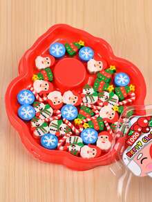 圣诞礼物圣诞老人橡皮擦，创意学校文具，卡通橡皮擦，适用于学生奖励和活动 - 彩色 - 查看 3