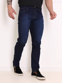 Kit 4 Men's Slim Destroyed Jeans Fashion Premium Line Original Elastane Clothes Direct From The Factory Shipping In 24 Hours Color Black Dark Medium Light - Nhiều màu - Xem 6
