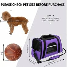 Von Fluglinien zugelassene Haustier-Tragetaschen, geeignet für kleine und mittelgroße Hunde und Katzen zum Mitnehmen nach draußen, Haustier-Tragetaschen mit Matte