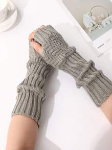 1 Cặp Găng tay len đan ấm áp không ngón mới cho nam và nữ Phụ kiện Halloween Bảo vệ cổ tay mùa đông - Nhiều màu - Xem 15